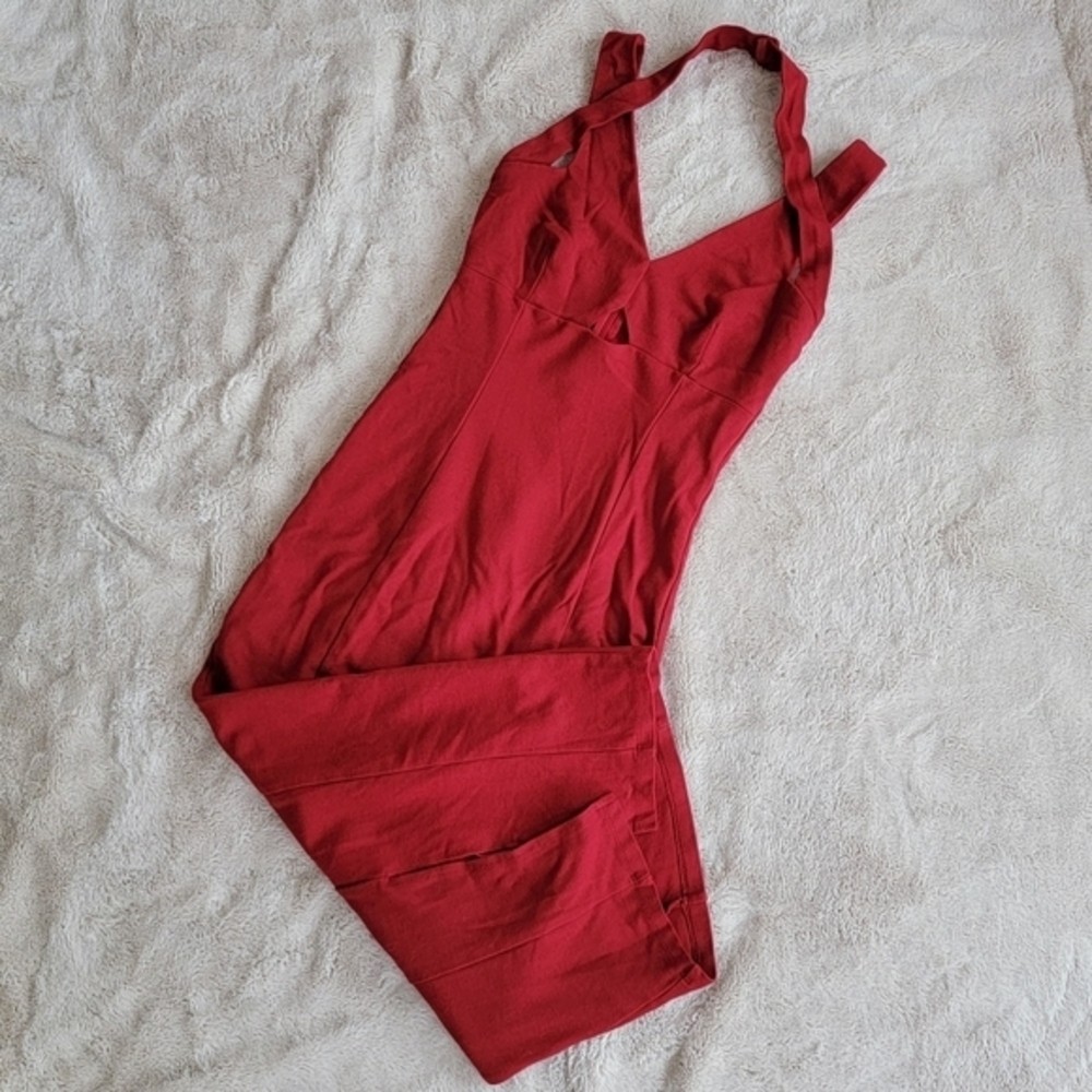 Hot Miami Style Red Midi Dress